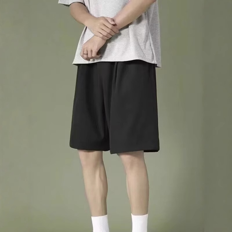 2025 New Ice Silk Quick-drying Shorts Men's Summer Outer Wear Thin Sports Running Casual Pants Loose