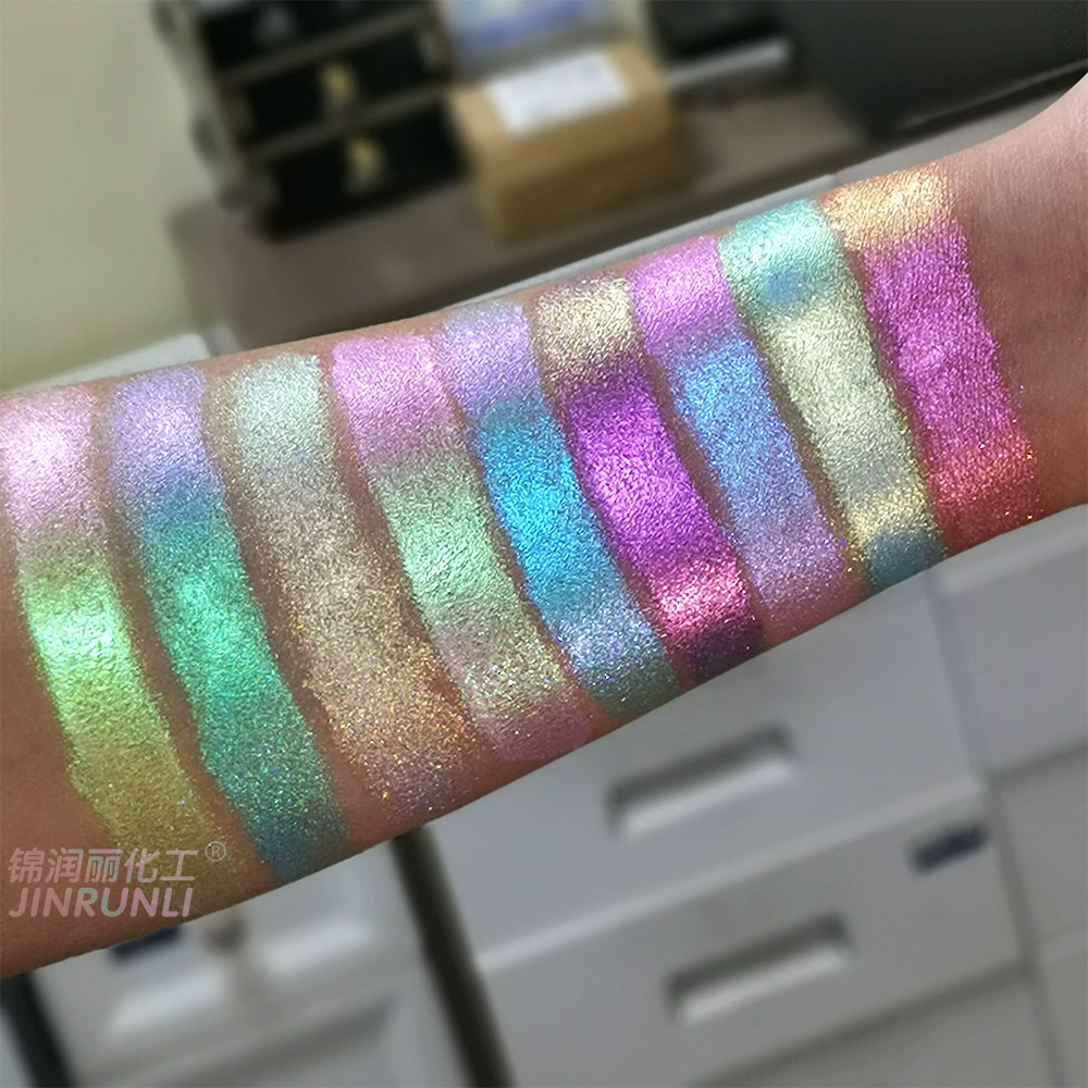 Трансграничные поставки косметических теней для век Блеск для губ поляризованная пудра Хамелеон пудра перламутровая Пудра Тени для век меняющая цвет пудра блестящая пудра