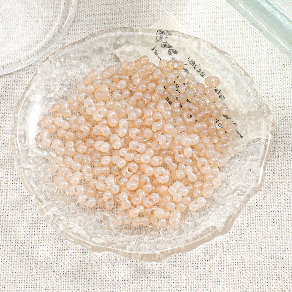 【400 piezas 2 botellas】Cuentas Xiaozi, cuentas sueltas, cuentas para pulseras, material para cuentas, cuentas espaciadoras de 3 mm, accesorios para cadena de teléfono DIY