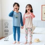 插肩袖儿童女童长袖家居服