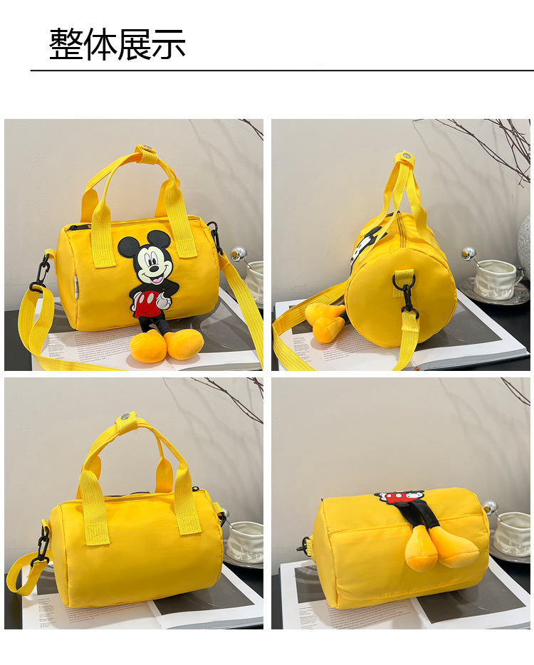 The 2021 new children's bags feature a cute Mickey Mouse pattern bowling bag for girls and a fashionable hand-held shoulder bag Item Picture