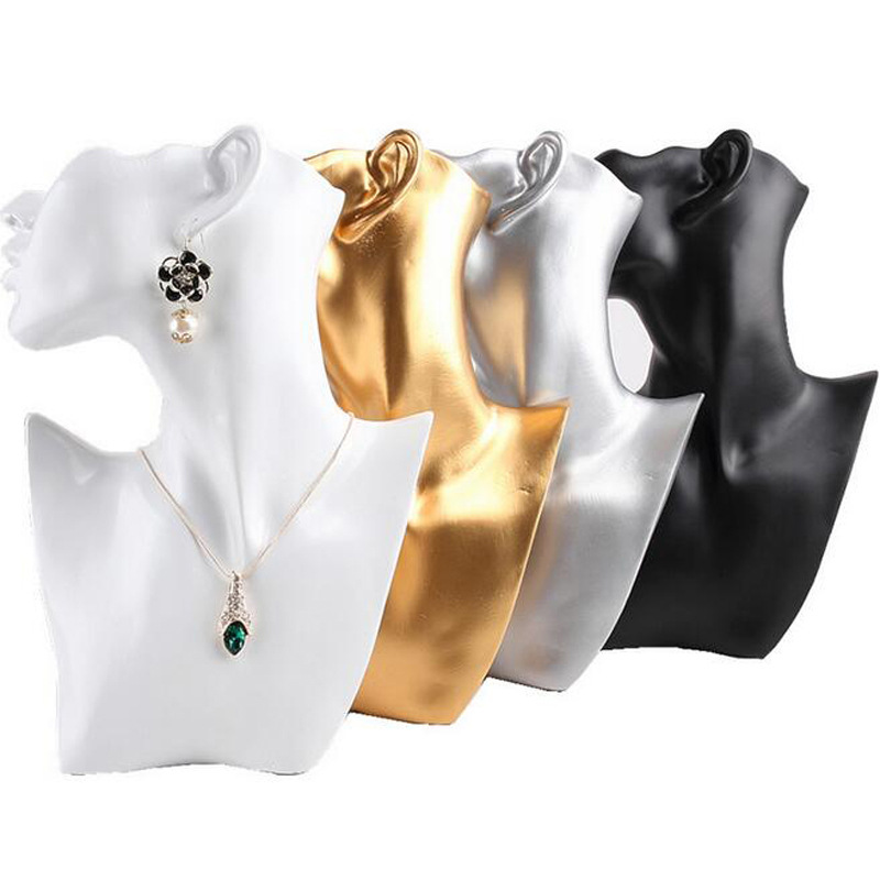 High-end resin side model portrait necklace earring display stand earring holder jewelry creative jewelry stand prop