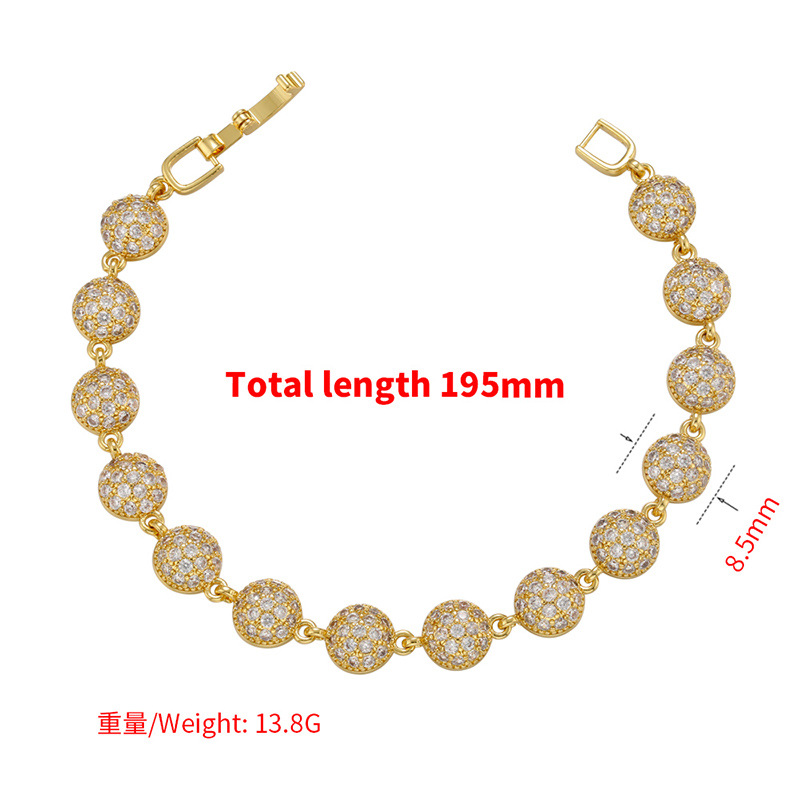 Micro-set zircon full diamond bracelet butterfly wheat ear geometric pattern copper bracelet