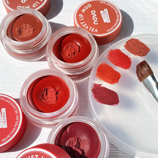 Makeup NOVO Jelly Canned Lip Mud Lip Glaze Women's Cup Matte Fog Face Cheap Student Plain White Lipstick