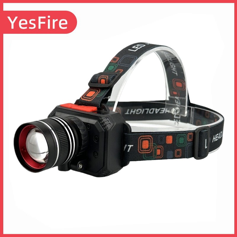 Outdoor Headlamp with Long Battery Life, Rechargeable, Ultra-Bright Fishing Headlamp, Mountaineering Rescue Professional Lighting Headlamp, Strong Light Headlamp