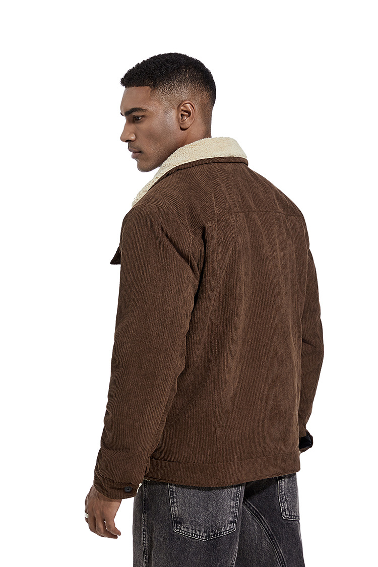 Men's Corduroy Jacket Slim Fit Winter Outerwear For Men_voghion.com
