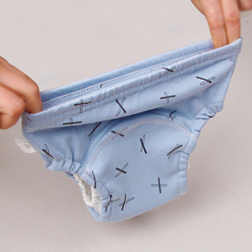 Training pants for men and women, toilet and diaper pocket, washable 6-layer cotton gauze side wings, washable infant diaper pants