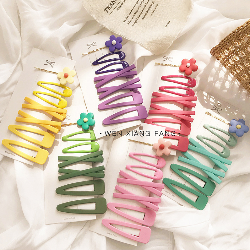 Acura Green Hairpin Headdress Mori Style Fairy Simple Side Hairpin Internet Celebrity Color Clip Flower Hairpin