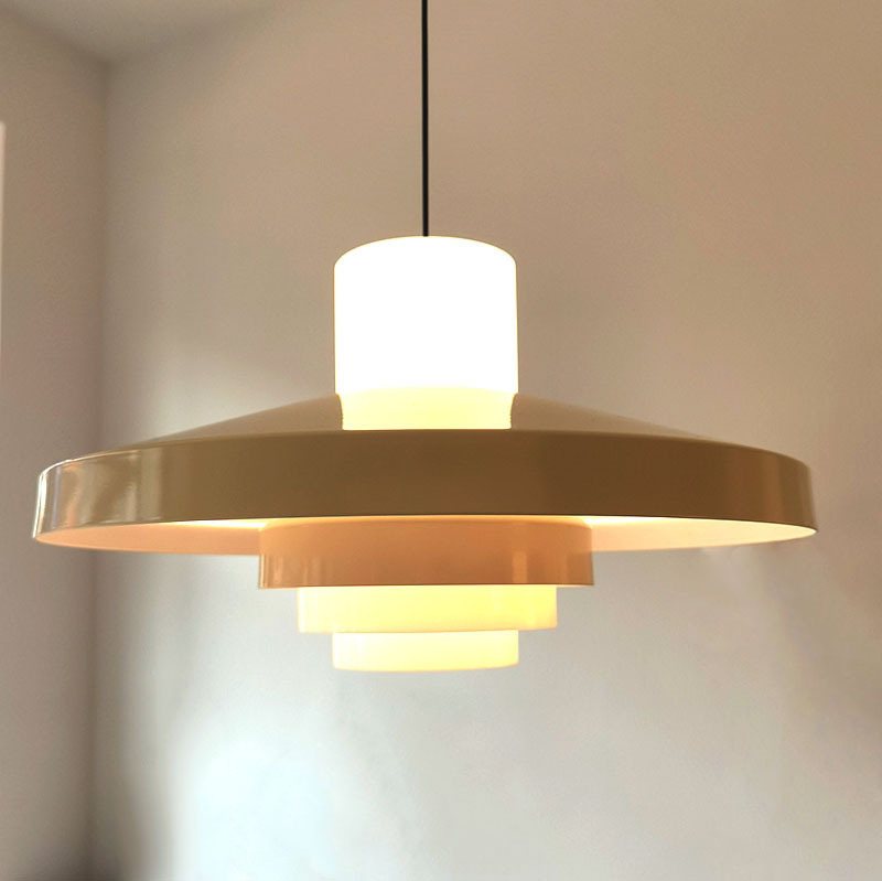 Modern Minimalist Mid Century Ufo Pendant Light for Dining Room Bar Counter with Acrylic up and down Lighting Modern Minimalist Mid Century Ufo Pendant Light for Dining Room Bar Counter with Acrylic up and down Lighting