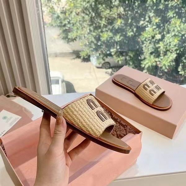 MU家编织亚麻平底拖鞋女夏季外穿防滑一字凉拖百搭沙滩鞋纯源秒发