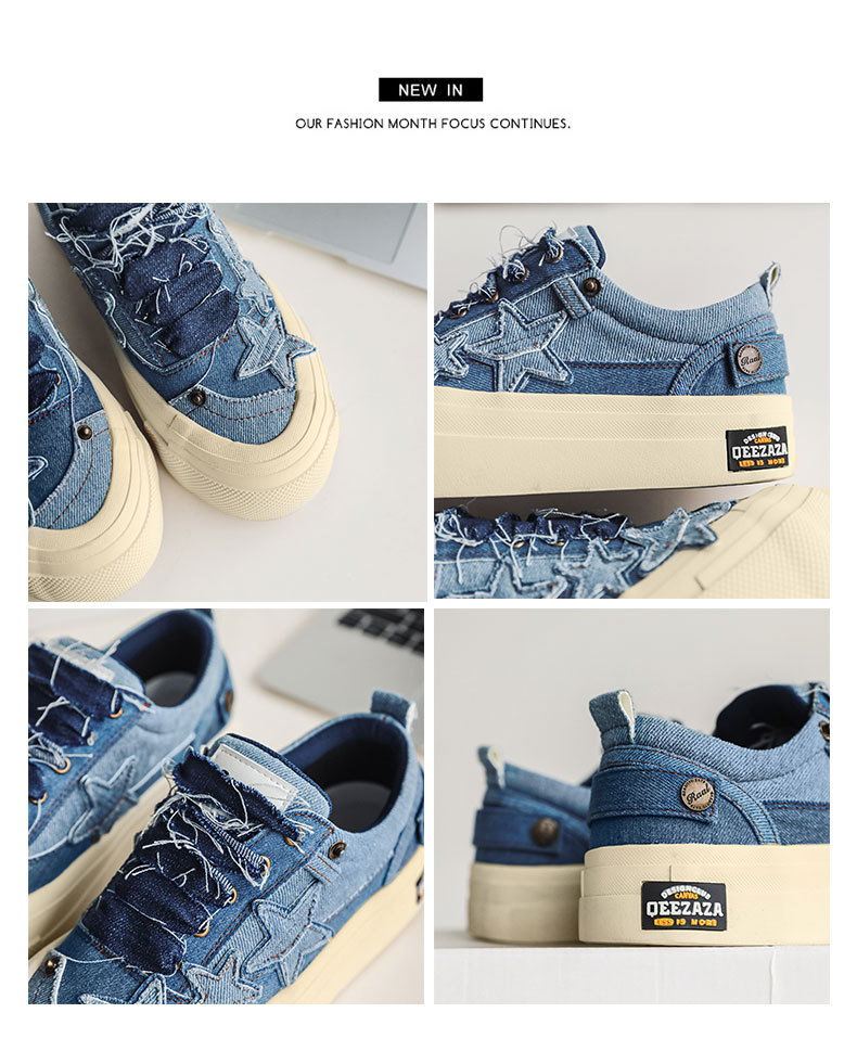 National Tide Couple All Match Ins Wind Trend Sports Star Sneakers New Spring And Autumn Retro Thick Soled Canvas Shoes_voghion.com