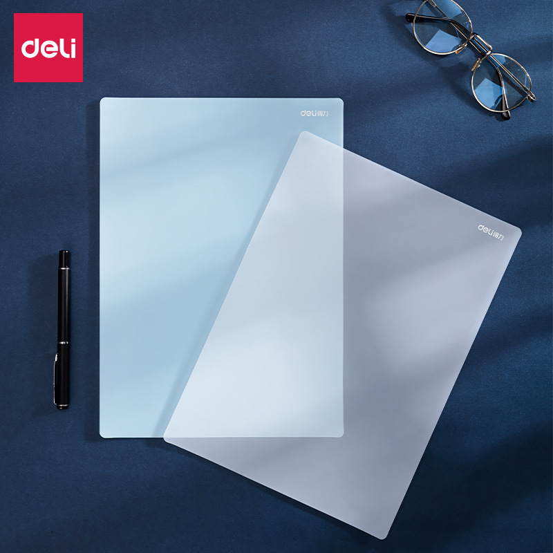 Deli pad 72655/72656/72657 escritorio silicona suave almohadilla transparente estudiante escritura examen dibujo image 1