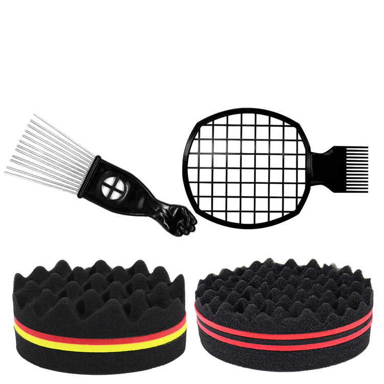 Comercio exterior AliExpress negro perm peine traje africano sucio trenza cuidado herramienta esponja forma peine aguja de acero insertar peine