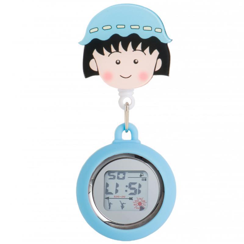 Reloj de enfermera de estiramiento multifuncional luminoso fuerte reloj colgante reloj electrónico digital retráctil de dibujos animados lindo clip cronómetro reloj de bolsillo