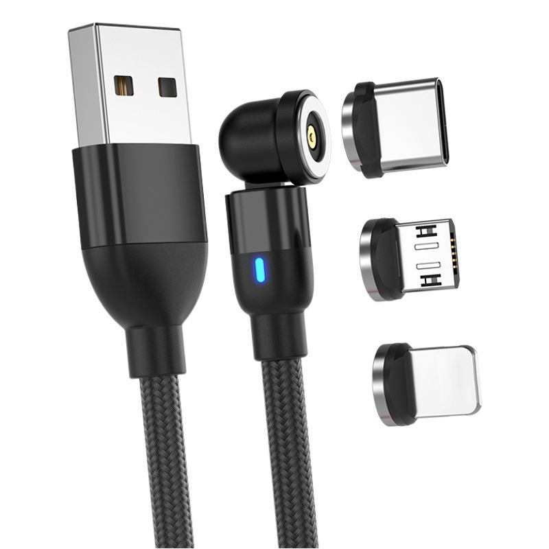 540 teléfono móvil cable de datos magnéticos codo Android fuerte imán carga cable adaptador typeec a línea magnética