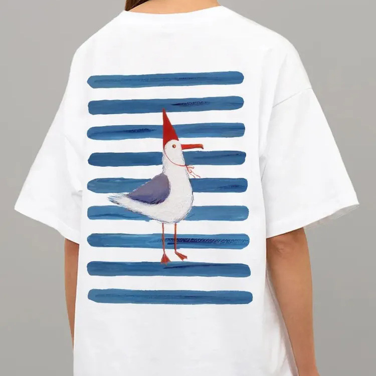 Pure Cotton Cross-Border European and American Short-Sleeve Raglan Amazon Cross-Border T-Shirt Women's Base Shirt Loose Top Independent Site Ozone