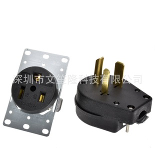 American three-hole high-power socket NEMA6-50R industrial socket 50A/250V energy storage concealed power supply