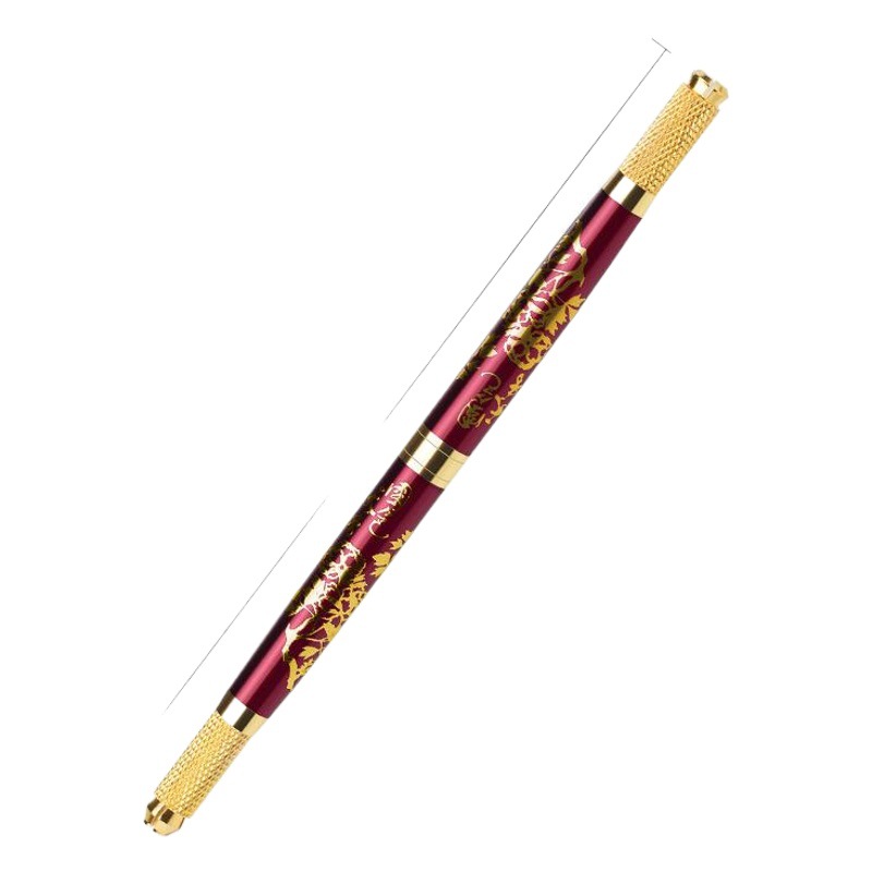 Factory direct sales of double-headed national color Tianxiang tattoo pen No. 25 eyebrow tattoo pen dual-purpose tattoo manual pen oblique