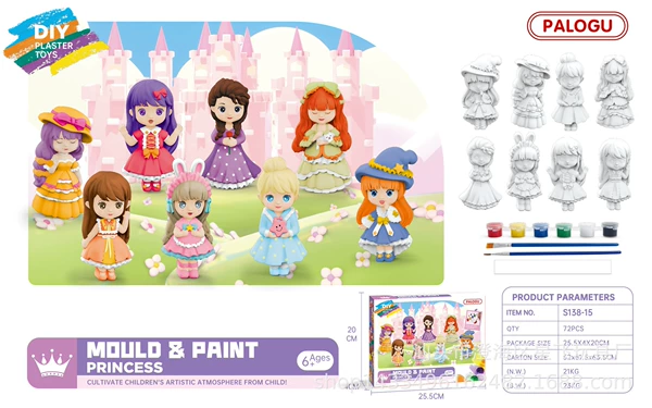 S138-15 plaster painted molding (girl)