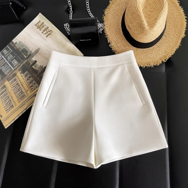 Suit Shorts, Boot Shorts for Women, Spring and Autumn New Style 2026, Fashionable High-Waisted Slimming A-Line Pants, Versatile Wide-Leg Pants for Outerwear