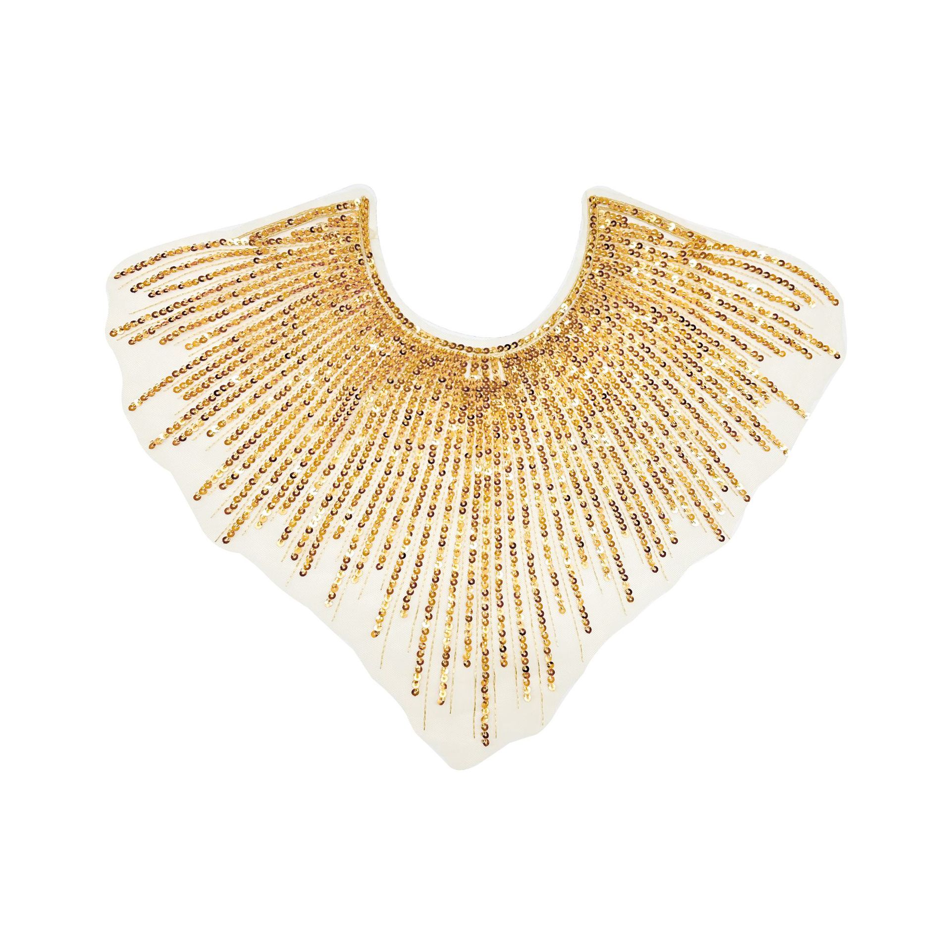 Cuello de perlas transfronterizas vestido de boda vestido de baile exagerado vestido de alta calidad de otoño piezas delanteras accesorios de cuello de poliéster en stock
