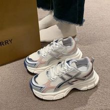 厚底老爹鞋女2025春秋季新款百搭轻便跑步炸街网面透气运动鞋女