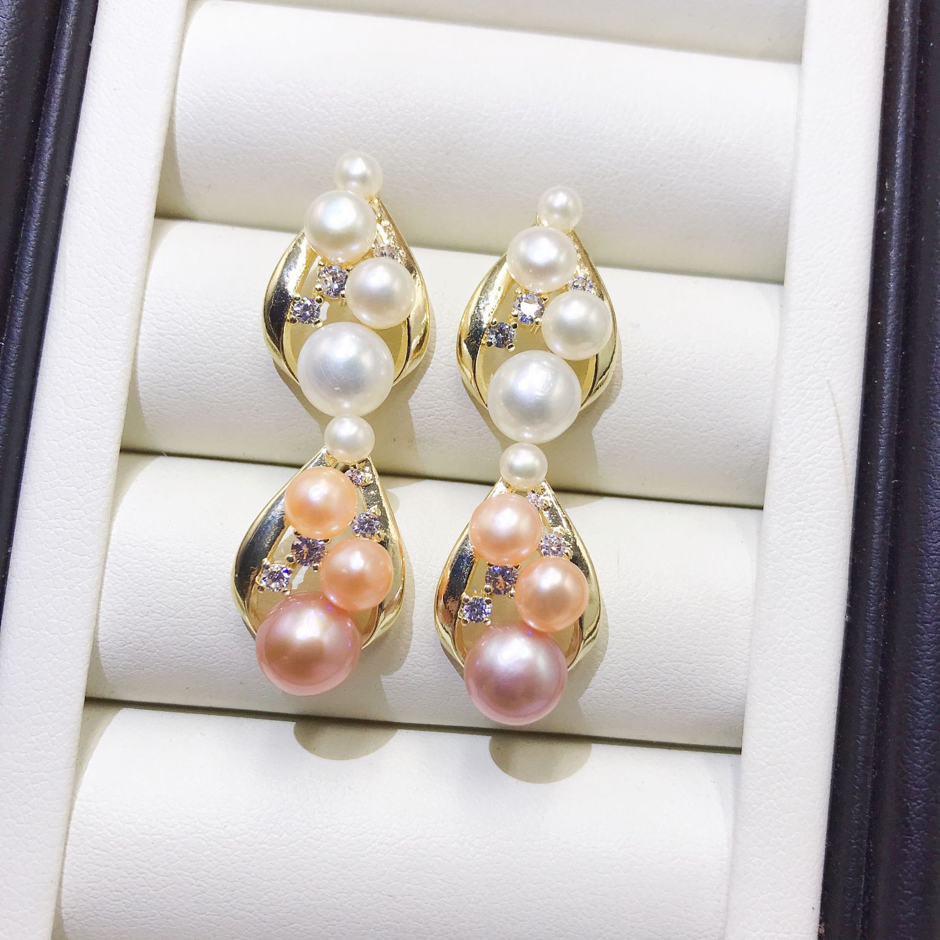 멀티비드 이어링(혼합색상)