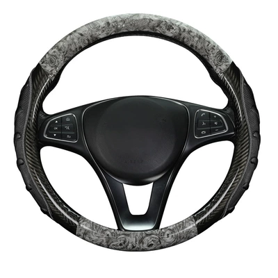 Steering wheel cover: crystal mahogany plus carbon fiber