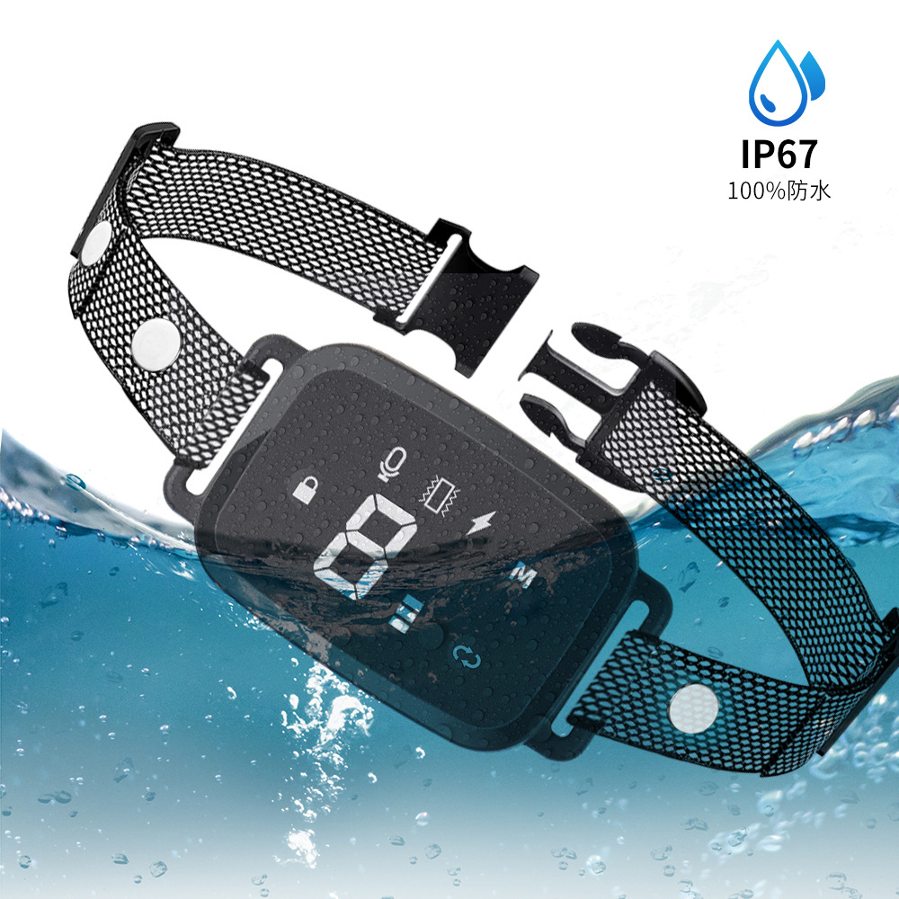 Nuevo inteligente automático eléctrico choque collar entrenamiento pantalla digital táctil carga impermeable perro entrenador mascota collar corteza tapón