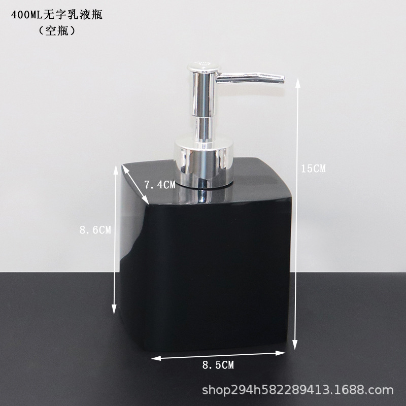 Hotel champú mano desinfectante botella resina creativa loción botella Champú gel de ducha sub-botella dispensador de jabón