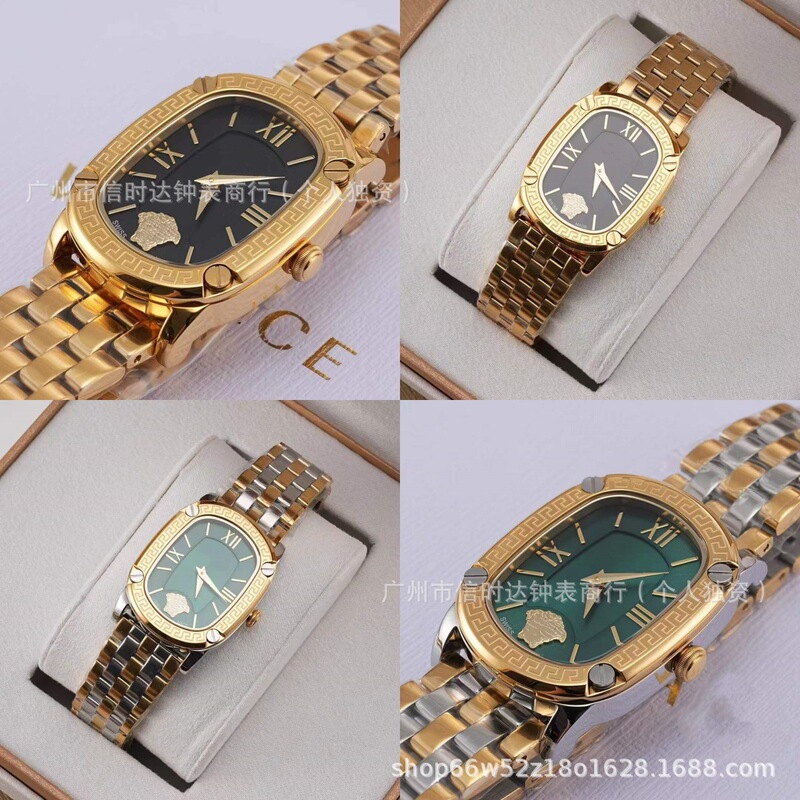 New Year Gift Medusa Watch Popular European and American Foreign Trade Vintage Style Light Luxury Small Square Watch Jinfanjia Quartz Wristwatch New Year Gift Medusa Watch Popular European and American Foreign Trade Vintage Style Light Luxury Small Square Watch Jinfanjia Quartz Wristwatch