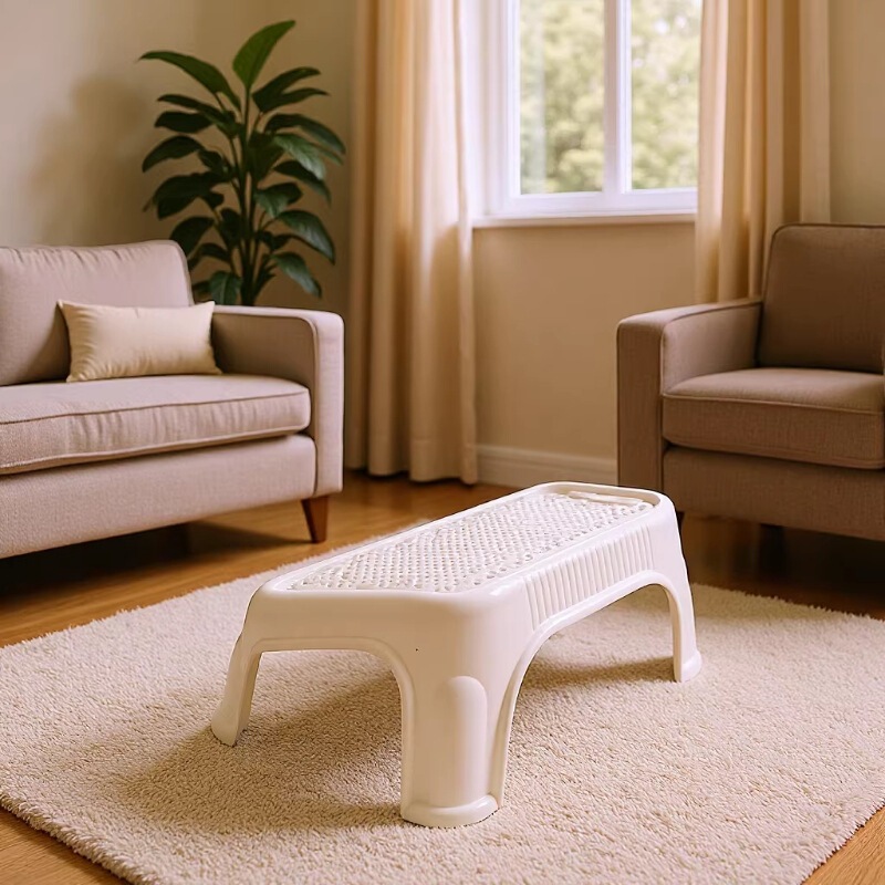 Office Footrest Gadget, Thickened Plastic Bathroom Stool, Shoe-Changing Stool, Under-Desk Footrest, Children's Leg Rest Footstool