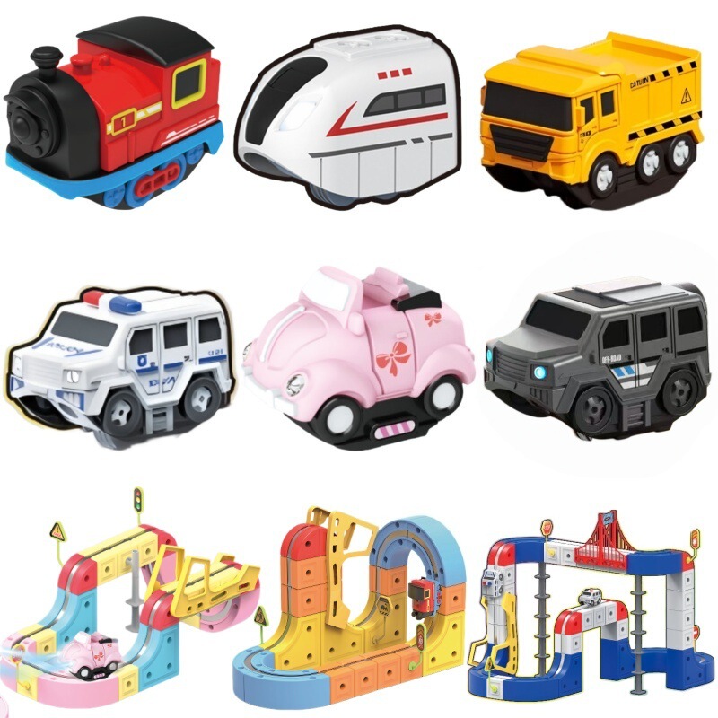 Magic Engineering Vehicle Off-Road Car Magnetic 3D Track Children's Educational Suspension High-Speed Rail Train Intelligence Track Toy