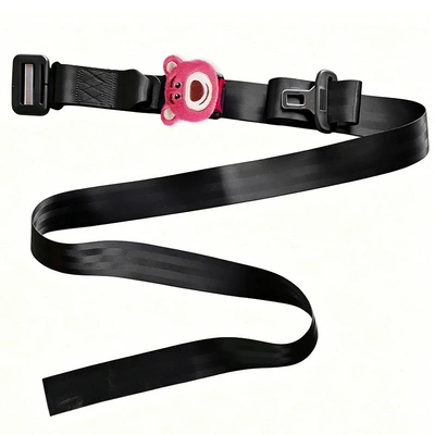 Car seat belt – Belt - black-push-type-maternity-safety-belt-pe-bagrose-red-bear