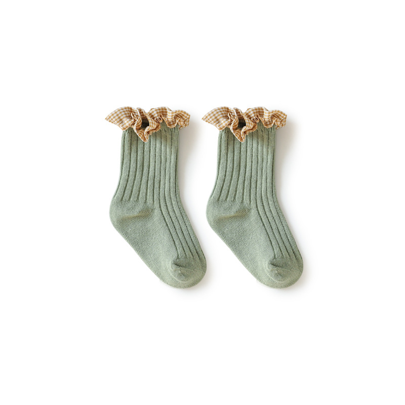 21 nuevos calcetines de otoño e invierno para niñas algodón peinado estilo coreano Mori ins estilo calcetines de encaje para niños