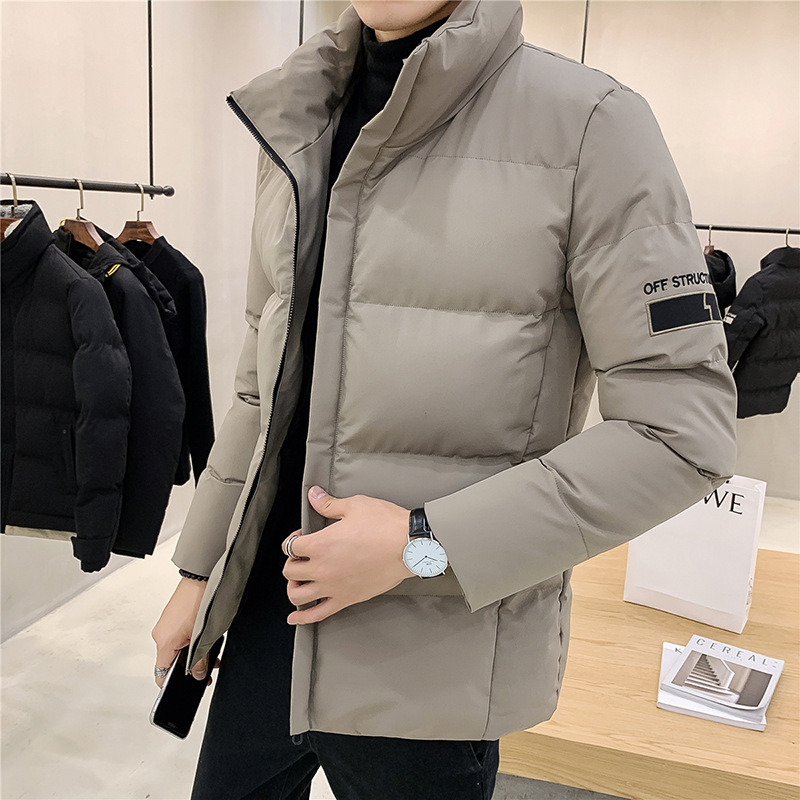 25冬季外套男棉服韩版潮流立领加厚保暖轻薄羽绒棉衣帅气短款棉袄|undefined