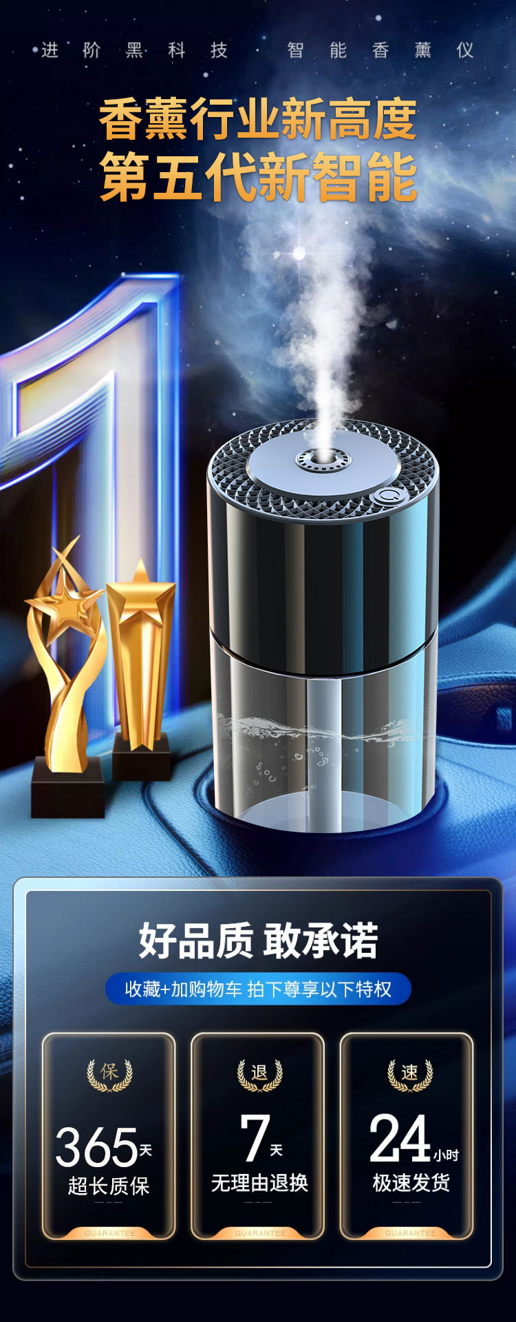 Car intelligent aromatherapy Machine car perfume seat automatic fragrance atomization fragrance new cup holder humidifier decoration