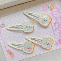 可愛吐司麵包bb夾ins少女心甜美邊夾趣味學生髮夾卡通髮飾發卡女
