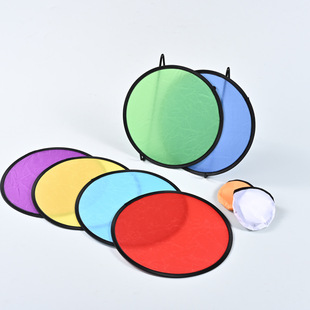 Nylon Folding Advertising Fan Customized Advertising Multi-Color Frisbee Fan Creative Solid Color Simple Hand Fan Advertising Fan