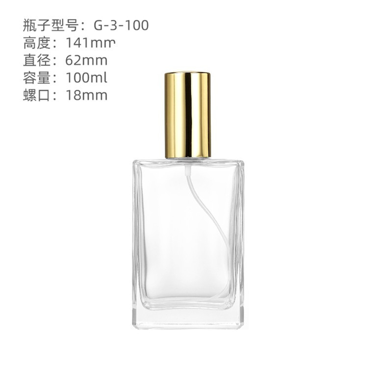 Envases de Perfume al por Mayor, Botellas de Vidrio de 30/50/100 ml, Transparentes, Hidratantes, con Pulverizador de Niebla Fina, Tapa de Rosca, Portátiles y Recargables