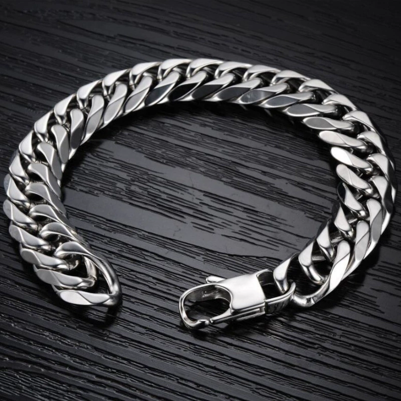 Стainless steel цепной браслет, корейский стиль, зажим лобстер/квадрат, 17–23 см