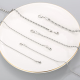 Минималистичная трендовая цепочка до ключиц, стальной аксессуар в стиле хип-хоп, ожерелье подходит для мужчин и женщин из нержавеющей стали с косичкой