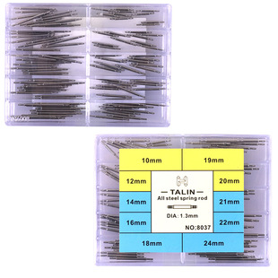 Watch Accessories 304 All-Steel Boxed Raw Ear Thick 1.3mm Lug Spring Rod 10-24mm Multi-Size