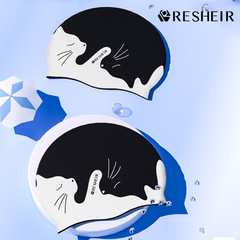 廠家直銷硅膠泳帽防水不勒頭加大款專業大號舒適長發時尚游泳帽