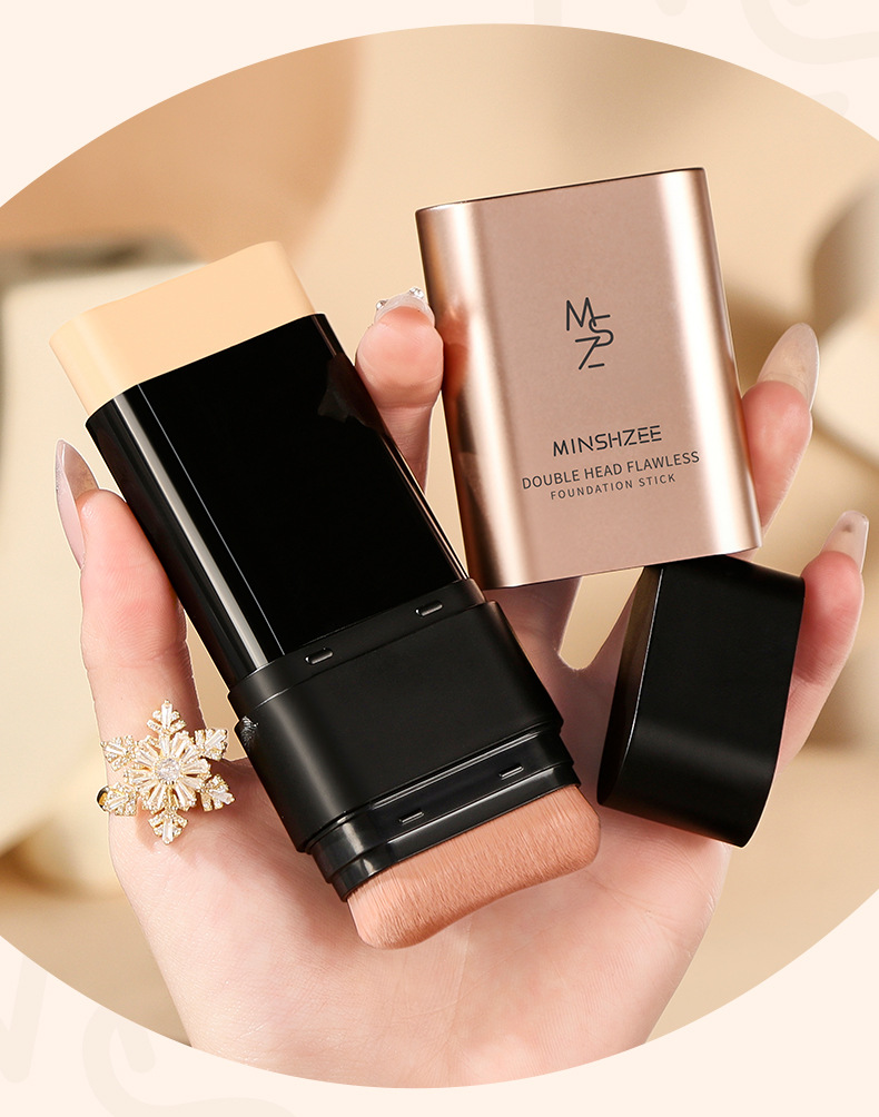 Mingxi Zhi Foundation Cream Double-headed flawless Concealer Stick Foundation Cream is not easy to smudge, long-lasting eraser Foundation stick Cross-border undefined