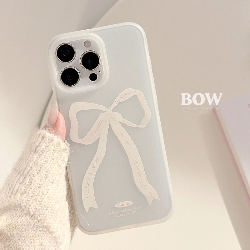 【塔下】iPhone16promax対応の個性的な蝶結びデザイン、シンプルで耐衝撃性のあるソフトケース、iPhone17、iPhone15、iPhone12、iPhone11対応|undefined