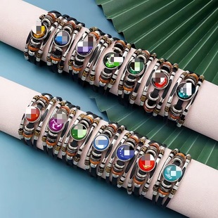 Cross-Border Personalized Trendy Yuan Shen Bracelet for Men Korean Style Luminous Bracelet Fashion Alloy Snap Bracelet Wholesale