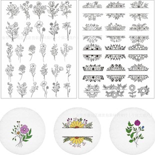 Cross-border new low temperature dissolved A4 flower pattern adhesive water soluble non-woven fabric hand self-adhesive DIY embroidery