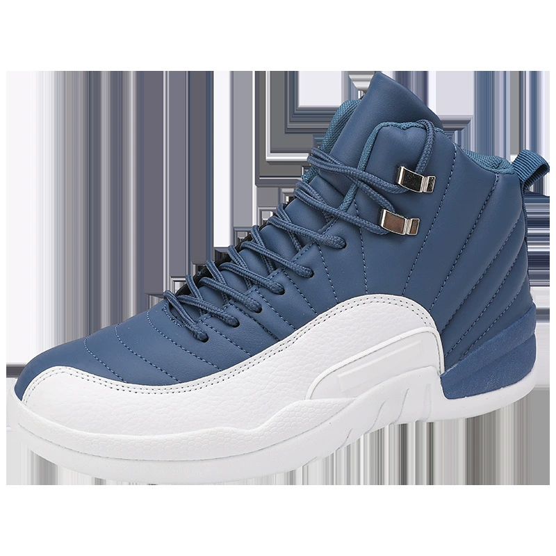 Зимние мужские белые кроссовки-high top со сверхпрочной текстурой, шнуровка, клейкая подошва, текущие кроссовки-кагроза