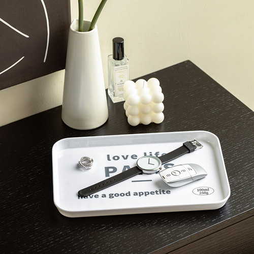 Korean ins blogger's same letter melamine tray fruit tray cup tray breakfast tray coffee shop meal tray